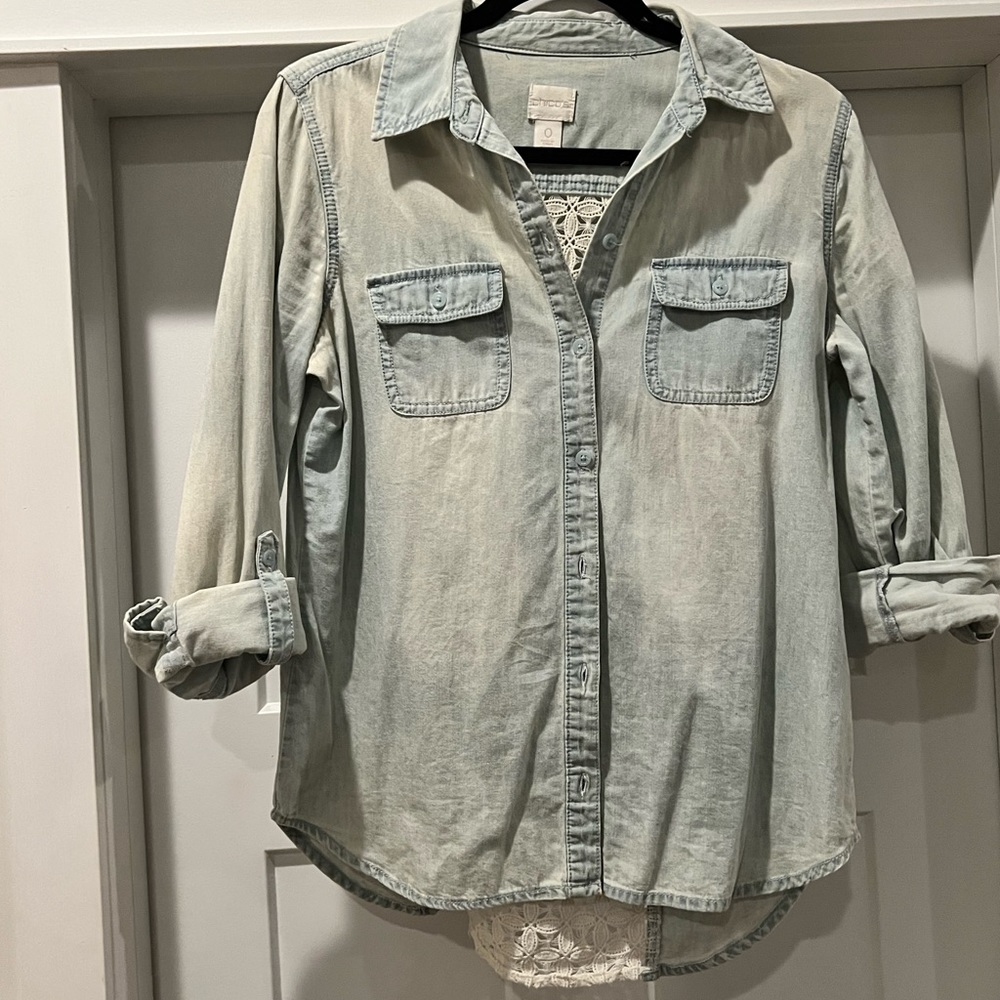 Jean button up